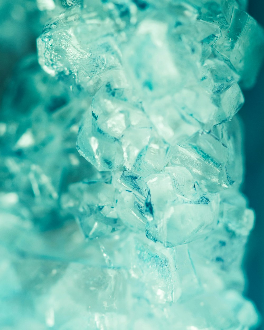 Crushed ice in cool light